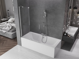 Mexen Velar paravan cadă 2-aripi culisant 110 x 150 cm, transparent, Crom - 896-110-000-01-01