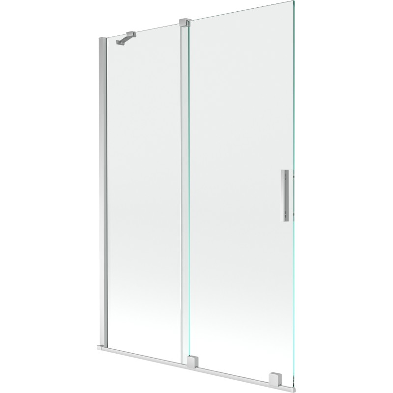 Mexen Velar 2 szárnyú toló fürdőkád paraván 120 x 150 cm, átlátszó, króm - 896-120-000-01-01