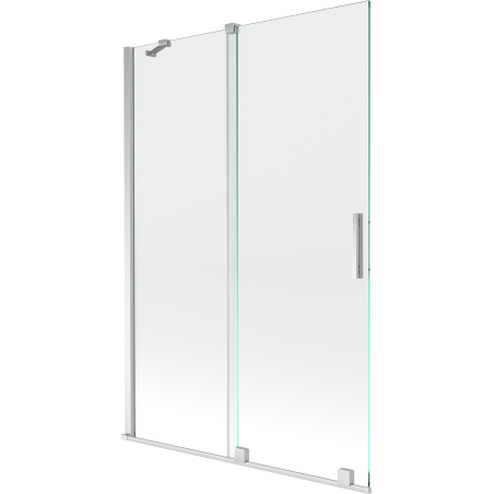 Mexen Velar 2 szárnyú toló fürdőkád paraván 120 x 150 cm, átlátszó, króm - 896-120-000-01-01