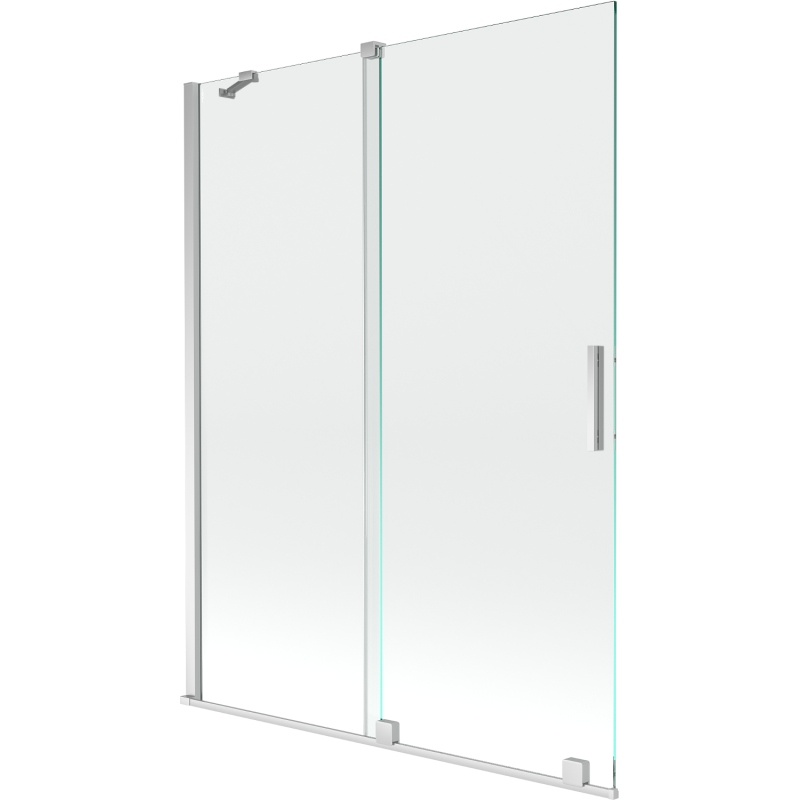 Mexen Velar paravan de cadă de baie cu 2 aripi glisante 130 x 150 cm, transparent, crom - 896-130-000-01-01