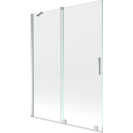 Mexen Velar 2-szárnyas elhúzható fürdőkád paraván 130 x 150 cm, átlátszó, króm - 896-130-000-01-01