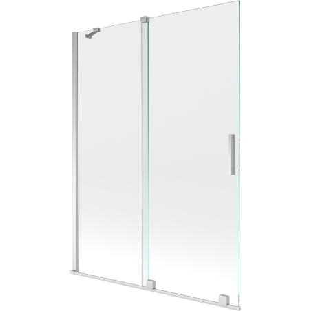 Paravan cadă de baie Mexen Velar, culisant, cu 2 panouri, 130 x 150 cm, transparent, crom - 896-130-000-01-01