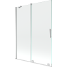 Paravan cadă de baie Mexen Velar, culisant, cu 2 panouri, 130 x 150 cm, transparent, crom - 896-130-000-01-01