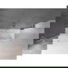 Mexen Velar 2 szárnyas kádparaván mozgatható 130 x 150 cm, Átlátszó, Króm - 896-130-000-01-01