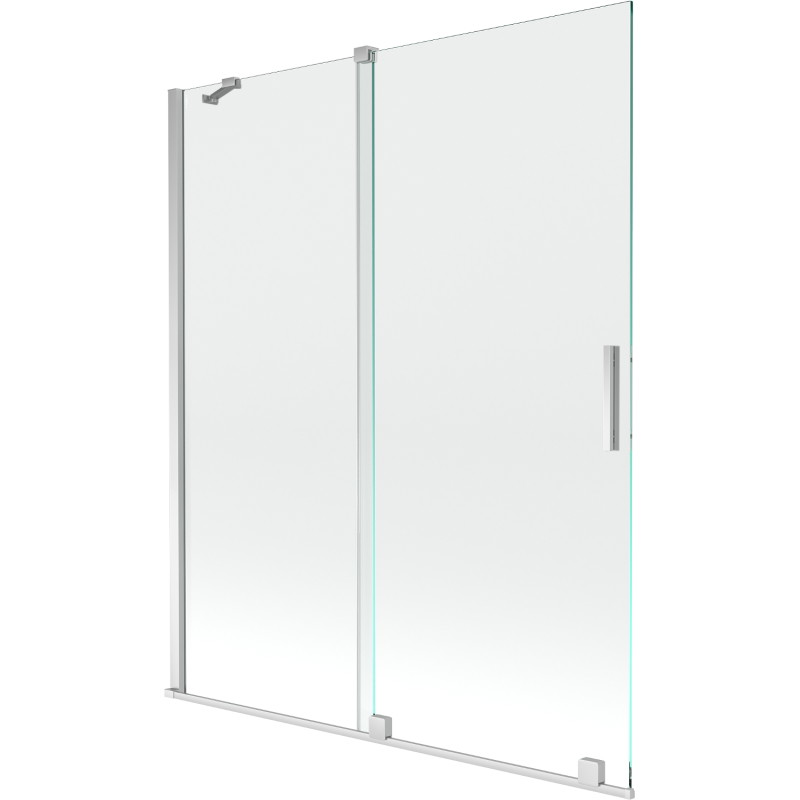 Mexen Velar mexen velar 2-ajtós, eltolható fürdőkád paraván, 140 x 150 cm, átlátszó, króm - 896-140-000-01-01