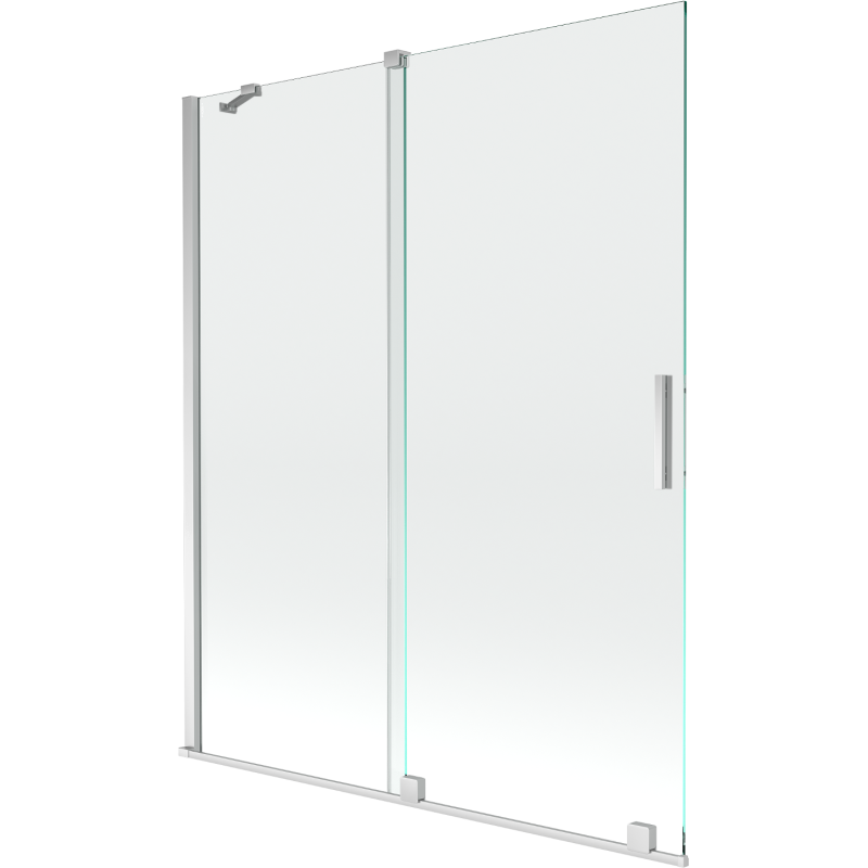 Mexen Velar paravan cadă 2-aripi culisant 140 x 150 cm, transparent, Crom - 896-140-000-01-01
