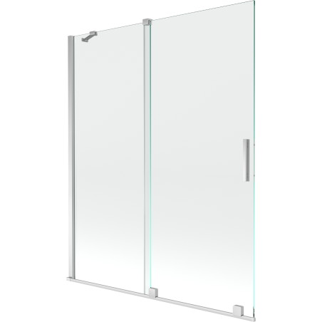 Mexen Velar paravan cadă 2-aripi culisant 140 x 150 cm, transparent, Crom - 896-140-000-01-01