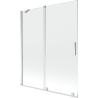 Mexen Velar kádparaván 2 szárnyú tolóajtó 140 x 150 cm, átlátszó, króm - 896-140-000-01-01