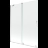 Mexen Velar paravan cadă 2-aripi culisant 140 x 150 cm, transparent, Crom - 896-140-000-01-01