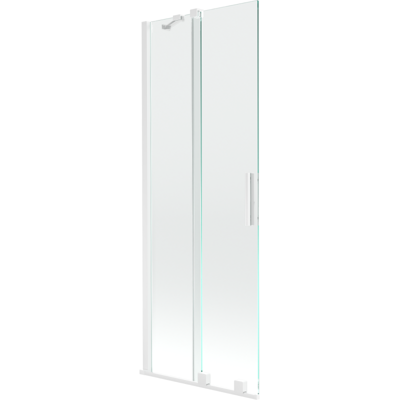 Mexen Velar paravan cadă 2-aripi culisant 70 x 150 cm, transparent, Albă - 896-070-000-01-20