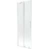 Mexen Velar paravan cadă 2-aripi culisant 70 x 150 cm, transparent, Albă - 896-070-000-01-20