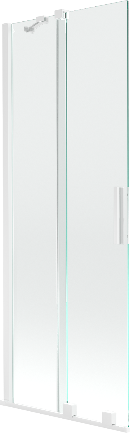 Mexen Velar paravan cadă 2-aripi culisant 70 x 150 cm, transparent, Albă - 896-070-000-01-20