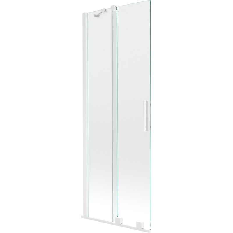 Mexen Velar paravan cadă cu 2 uși glisante 75 x 150 cm, transparent, alb - 896-075-000-01-20