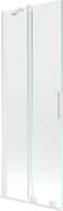 Mexen Velar paravan cadă 2-aripi culisant 70 x 150 cm, transparent, Albă - 896-075-000-01-20