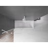 Mexen Velar paravan cadă 2-aripi culisant 80 x 150 cm, transparent, Albă - 896-080-000-01-20