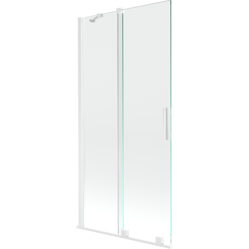 Mexen Velar paravan de cadă cu 2 uși glisante 95 x 150 cm, transparent, alb - 896-095-000-01-20