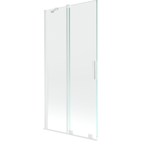 Mexen Velar paravan de cadă cu 2 uși glisante 95 x 150 cm, transparent, alb - 896-095-000-01-20