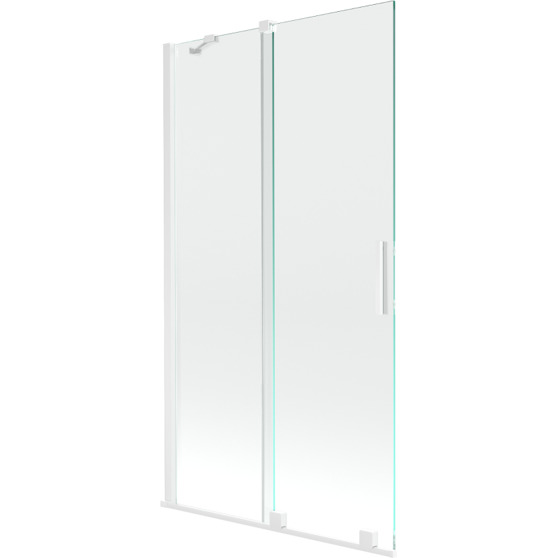 Mexen Velar paravan de baie cu 2 panouri glisante 100 x 150 cm, transparent, alb - 896-100-000-01-20