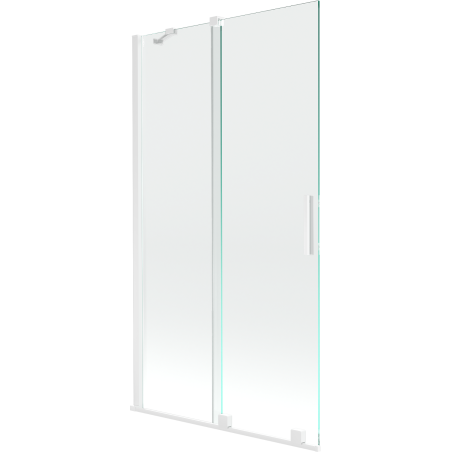 Mexen Velar ecran de cadă cu 2 panouri glisante 100 x 150 cm, transparent, alb - 896-100-000-01-20