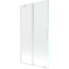 Mexen Velar paravan de baie cu 2 panouri glisante 100 x 150 cm, transparent, alb - 896-100-000-01-20