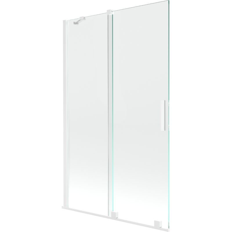 Mexen Velar paravan de baie cu 2 aripi glisante 110 x 150 cm, transparent, alb - 896-110-000-01-20