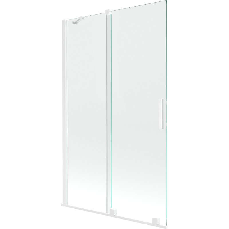 Mexen Velar paravan pentru cadă cu 2 uși glisante 110 x 150 cm, transparent, alb - 896-110-000-01-20