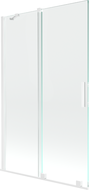 Mexen Velar paravan cadă 2-aripi culisant 110 x 150 cm, transparent, Albă - 896-110-000-01-20