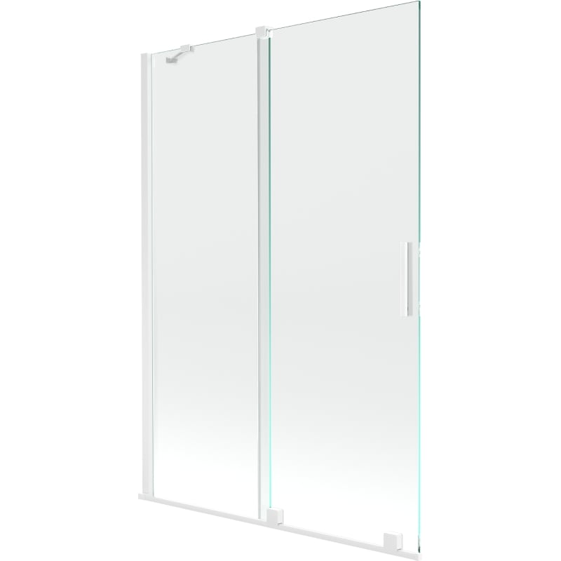 Mexen Velar paravan cadă 2-canate, extensibil, 120 x 150 cm, transparent, alb - 896-120-000-01-20
