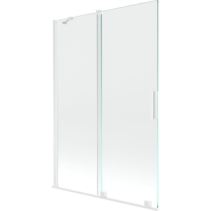 Mexen Velar paravan de cadă cu 2 uși, glisant, 120 x 150 cm, transparent, alb - 896-120-000-01-20
