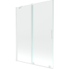Paravan cadă Mexen Velar 2 usi glisante 130 x 150 cm, transparent, alb - 896-130-000-01-20
