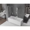 Paravan de cadă Mexen Velar cu 2 uși glisante 140 x 150 cm, transparent, alb - 896-140-000-01-20