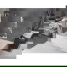 Mexen Velar paravan cadă 2-aripi culisant 140 x 150 cm, transparent, Albă - 896-140-000-01-20