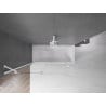 Paravan de cadă Mexen Velar cu 2 uși glisante 140 x 150 cm, transparent, alb - 896-140-000-01-20