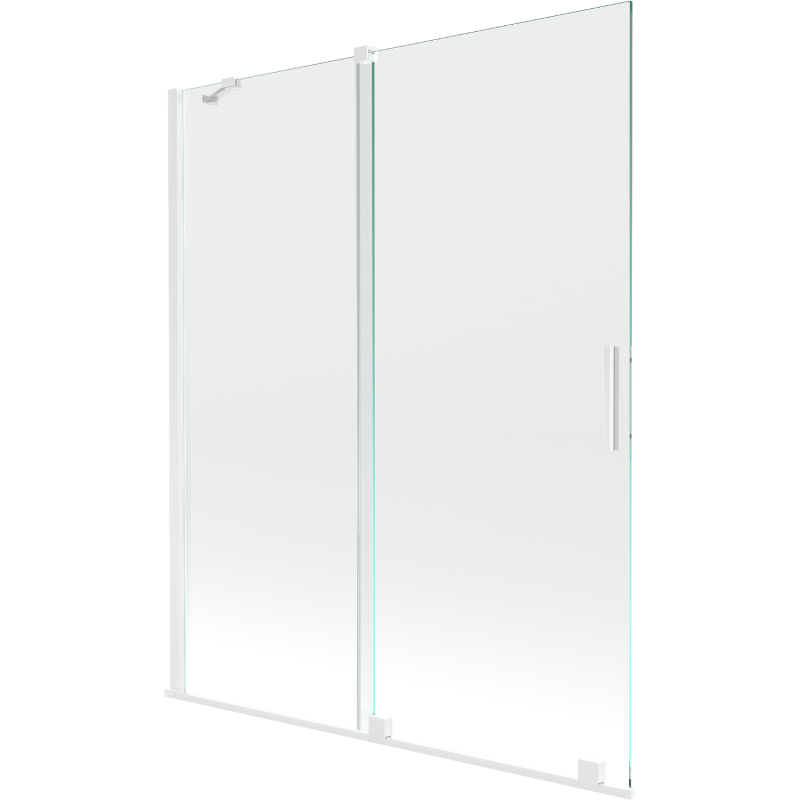 Paravan de cadă Mexen Velar cu 2 uși glisante 140 x 150 cm, transparent, alb - 896-140-000-01-20