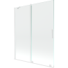 Paravan de cadă Mexen Velar cu 2 uși glisante 140 x 150 cm, transparent, alb - 896-140-000-01-20
