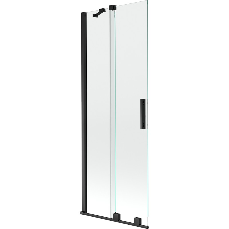 Mexen Velar paravan de cadă cu 2 aripi culisante 70 x 150 cm, transparent, negru - 896-070-000-01-70