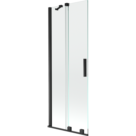 Mexen Velar 2 szárnyas kádparaván mozgatható 70 x 150 cm, Átlátszó, Fekete - 896-070-000-01-70