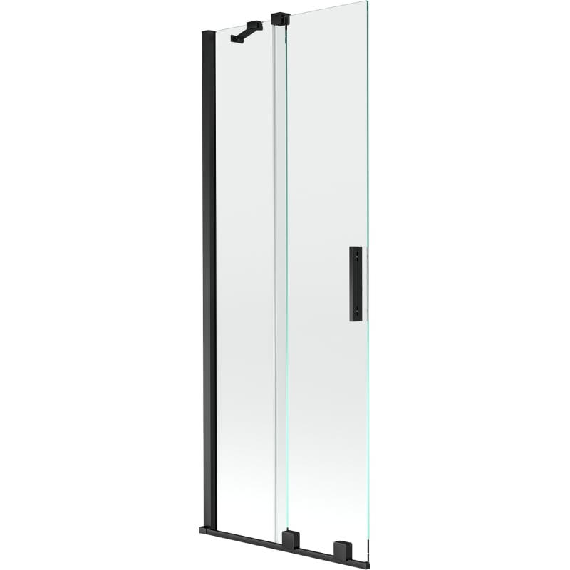 Mexen Velar 2-szárnyú, toló, kádkabin 75 x 150 cm, átlátszó, fekete - 896-075-000-01-70
