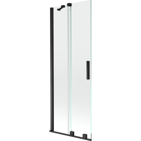 Mexen Velar 2-szárnyú, toló, kádkabin 75 x 150 cm, átlátszó, fekete - 896-075-000-01-70