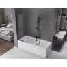 Mexen Velar paravan pentru cadă cu 2 uși glisante 75 x 150 cm, transparent, negru - 896-075-000-01-70