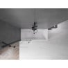Mexen Velar paravan cadă 2-aripi culisant 75 x 150 cm, transparent, Neagră - 896-075-000-01-70