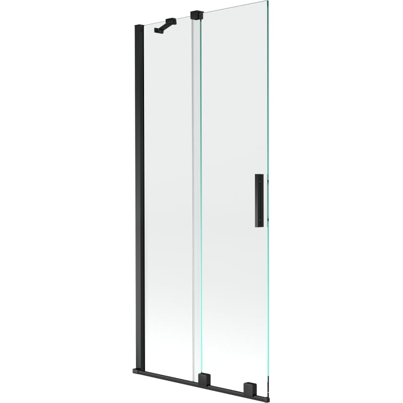 Mexen Velar paravan cadă de baie cu 2 panouri glisante 80 x 150 cm, transparent, negru - 896-080-000-01-70