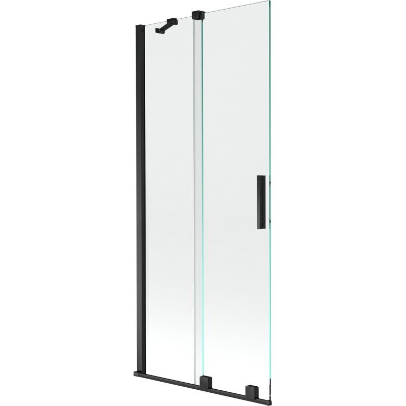Mexen Velar paravan de cadă cu 2 aripi culisant 80 x 150 cm, transparent, negru - 896-080-000-01-70
