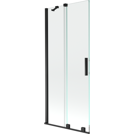 Mexen Velar 2-szárnyú, eltolható kádparaván 80 x 150 cm, átlátszó, fekete - 896-080-000-01-70