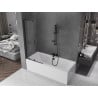 Mexen Velar paravan cadă 2-aripi culisant 80 x 150 cm, transparent, Neagră - 896-080-000-01-70