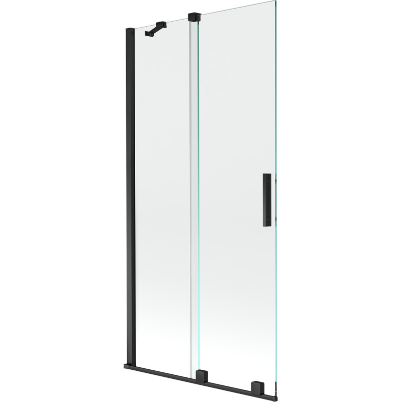 Mexen Velar paravan cadă 2-aripi culisant 90 x 150 cm, transparent, Neagră - 896-090-000-01-70