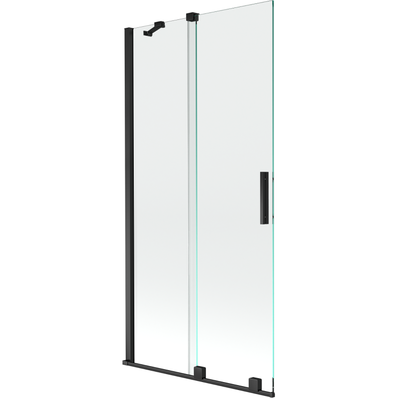 Mexen Velar paravan de duș 2-panouri glisante 90 x 150 cm, transparent, negru - 896-090-000-01-70