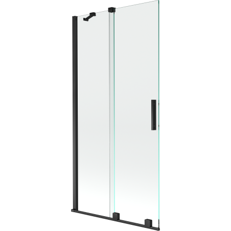 Mexen Velar paravan de duș 2-panouri glisante 90 x 150 cm, transparent, negru - 896-090-000-01-70