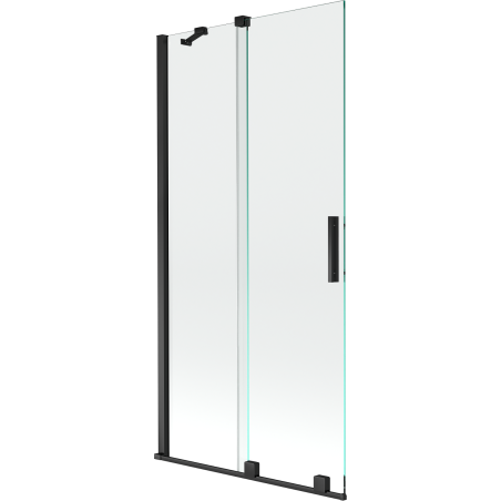 Mexen Velar perete despărțitor de cadă cu 2 aripi glisante 90 x 150 cm, transparent, negru - 896-090-000-01-70