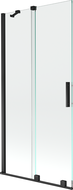 Mexen Velar 2 szárnyú toló kádparaván 90 x 150 cm, átlátszó, fekete - 896-090-000-01-70